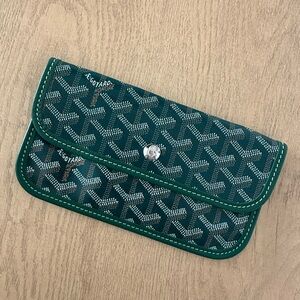 Goyard Green Monogram Clutch
